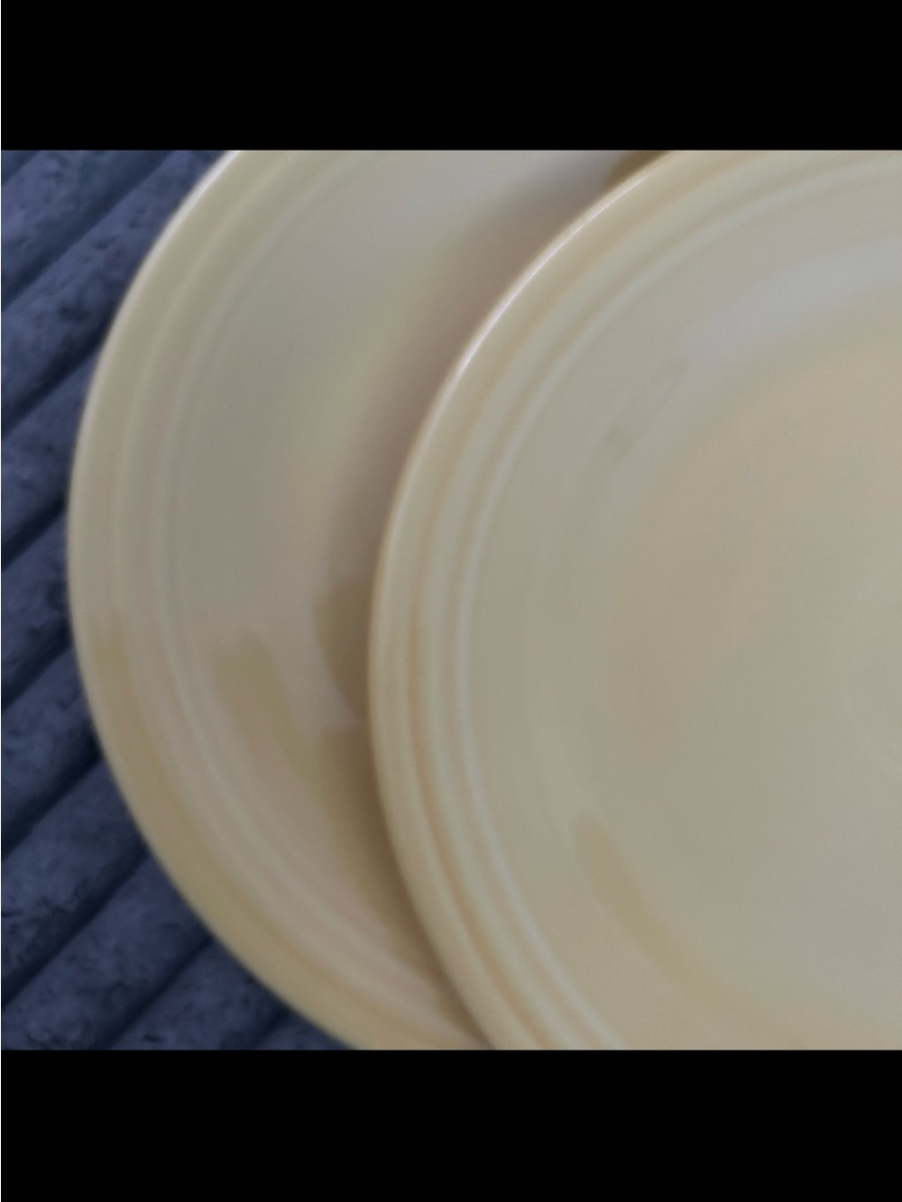 Fiestaware Pale Yellow Ceramic Dinner Plates - Pair